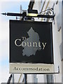 Sign for The County Hotel, Priestpopple / Argyle Terrace