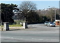 Stone pillars at the SE entrance to Romilly Park, Barry 