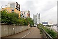 The Thames Path by the Greenwich Peninsula Ecology Park