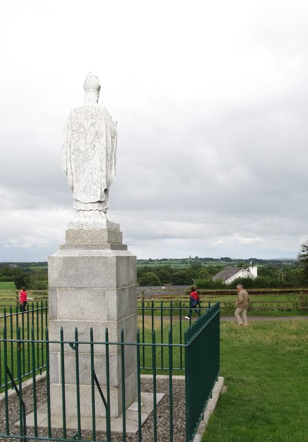 A statue of St Patrick near the former Anglican St Patrick's Church, Tara