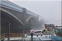 TQ2676 : Railway bridge, Battersea Reach by Jim Barton