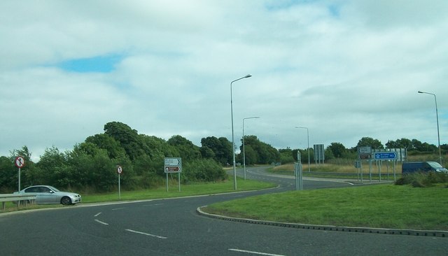 The southern roundabout on the R147 at Junction 7 of the N3