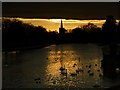 SP2054 : Sunset at Stratford-Upon-Avon by David Dixon