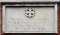 TQ2576 : Christ Church, Studdridge Street, Fulham - Foundation stone by John Salmon