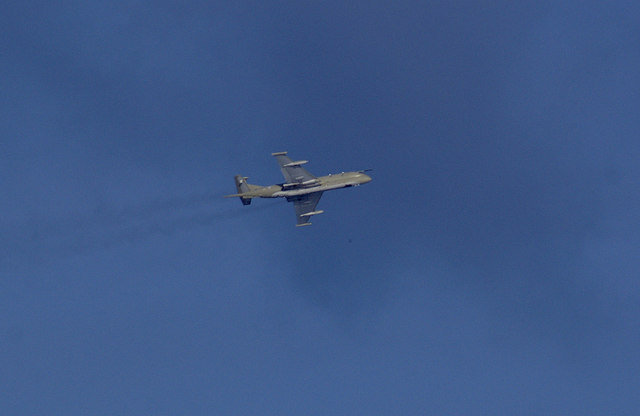 Nimrod overflying RAF Saxa Vord