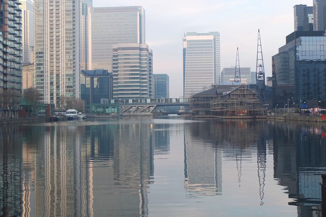 Reflections in Millwall Dock, Isle of Dogs