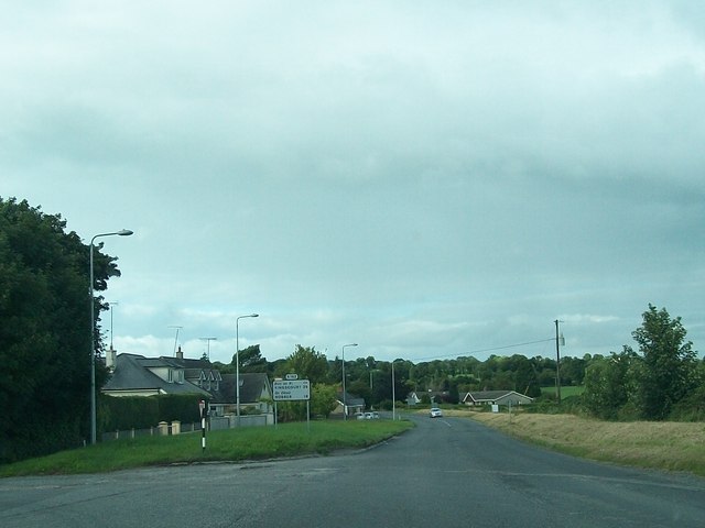 The north-bound R162 at its junction with Proudstown Road on the outskirts of Navan