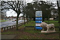 Lion in the gateway to Weelsby Woods