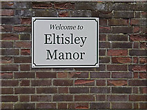 TL2359 : Eltisley Manor sign by Geographer