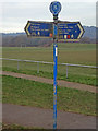 SS8983 : Millennium signpost, Sarn by eswales