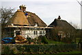 Thatching in progress