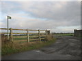 Access for footpath at entrance to Diamond Hall Farm