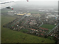 Fields by the A4 from the air.