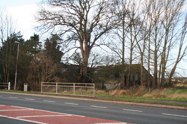 Farm buildings opposite the school in Newport