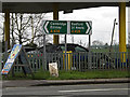 TL2460 : Roadsigns on the A428 Cambridge Road by Geographer