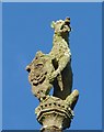 ST9168 : Heraldic beast and shield, Lacock Abbey by Rob Farrow