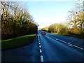 The A287 looking west from the entrance to Bushylease