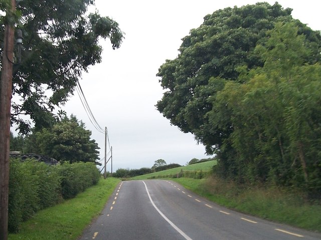 The R191 at Tullylorcan, south of Canningstown