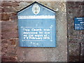 Hoddam Church Sign in situ  on the church