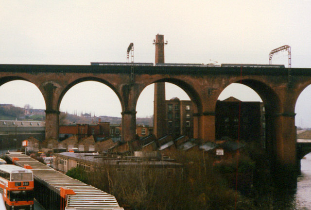 Mill adjacent to Stockport railway viaduct