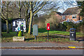 Notice board and post box on Dovehouse Drive