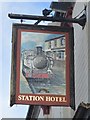 Sign at the former Station Hotel