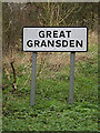TL2556 : Great Gransden Village name sign by Geographer