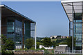 Between the Welsh Government Building and Ceredigion County Council Offices