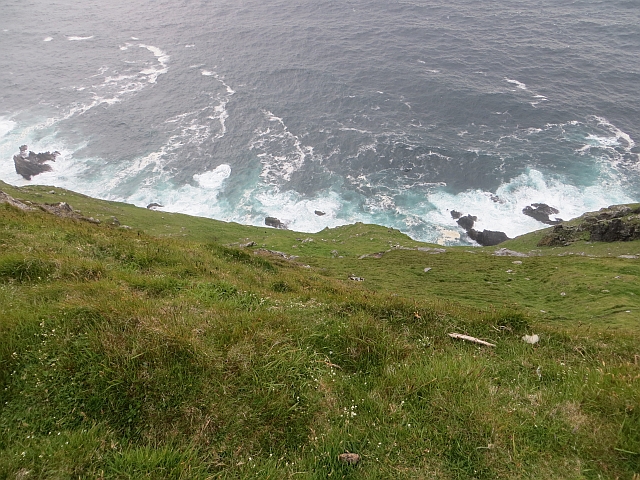 The steep side of Fitful Head