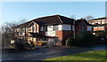 Fenced off former Newport Lodge Hotel, Brynglas, Newport