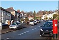 View up Brynglas Road from a postbox, Newport