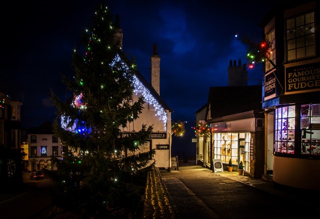 Lyme Regis: Christmas Lights and Little... © Mr Eugene Birchall cc-by ...