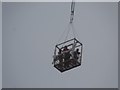 Construction workers high above the Crick Institute