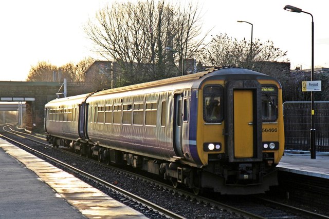Northern Rail Class 156, 156466, Prescot railway station