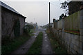 A farm track leading to Fivefield Road, Keresley