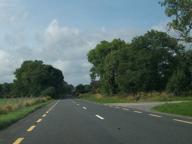 View WSW along the N55 at Cloghannagarragh, County Westmeath