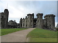 SO4108 : Part of Raglan Castle by Jeremy Bolwell