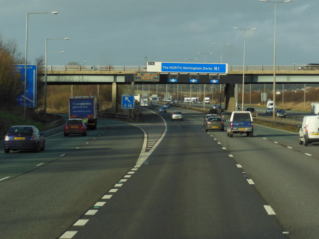 The M1 At Junction 21A Ian S Geograph Britain And Ireland   3797849 Da0d3e57 