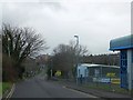 Poundbury Road, passing industrial estate