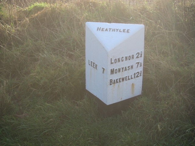 The milepost adjacent to Merril Grove Farm
