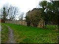 Wall on bridleway in Barlavington