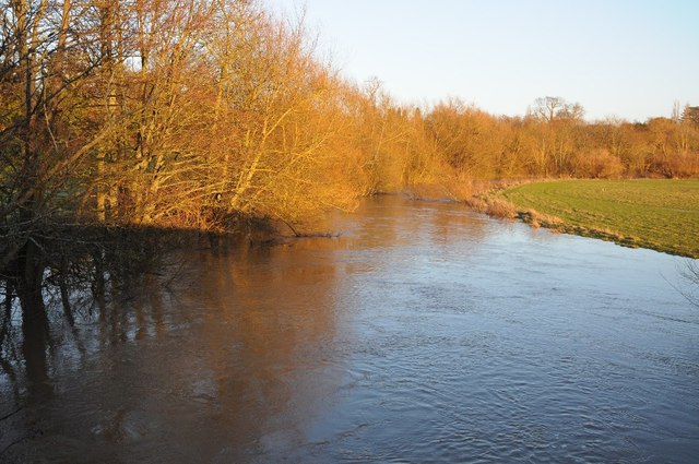 The River Lugg in flood © Philip Halling :: Geograph Britain and Ireland