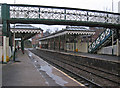 Hale - station footbridge and platforms