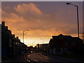 Tuckton: unexpected sky above Tuckton Road