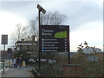TQ4178 : New signage for the Thames Barrier by Stephen Craven