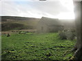 Barn on grazing land below Lower Fleetgreen