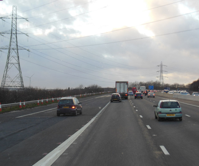 M1 Northbound At Junction 33 © Ian S :: Geograph Britain And Ireland