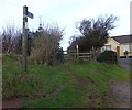 Footpath across fields at Forces Cross