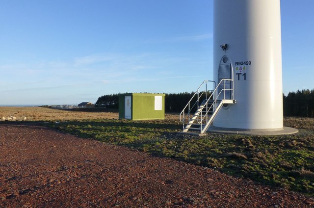 The base of Turbine 1 at Wandylaw Wind Farm