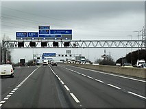ST6083 : Northbound M5, Exit at Junction 16 by David Dixon